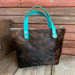 030 Feed Bag - Dark Brindle w/ Turquoise Laredo