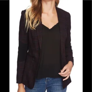 1. State Glen Plaid One-Button Blazer