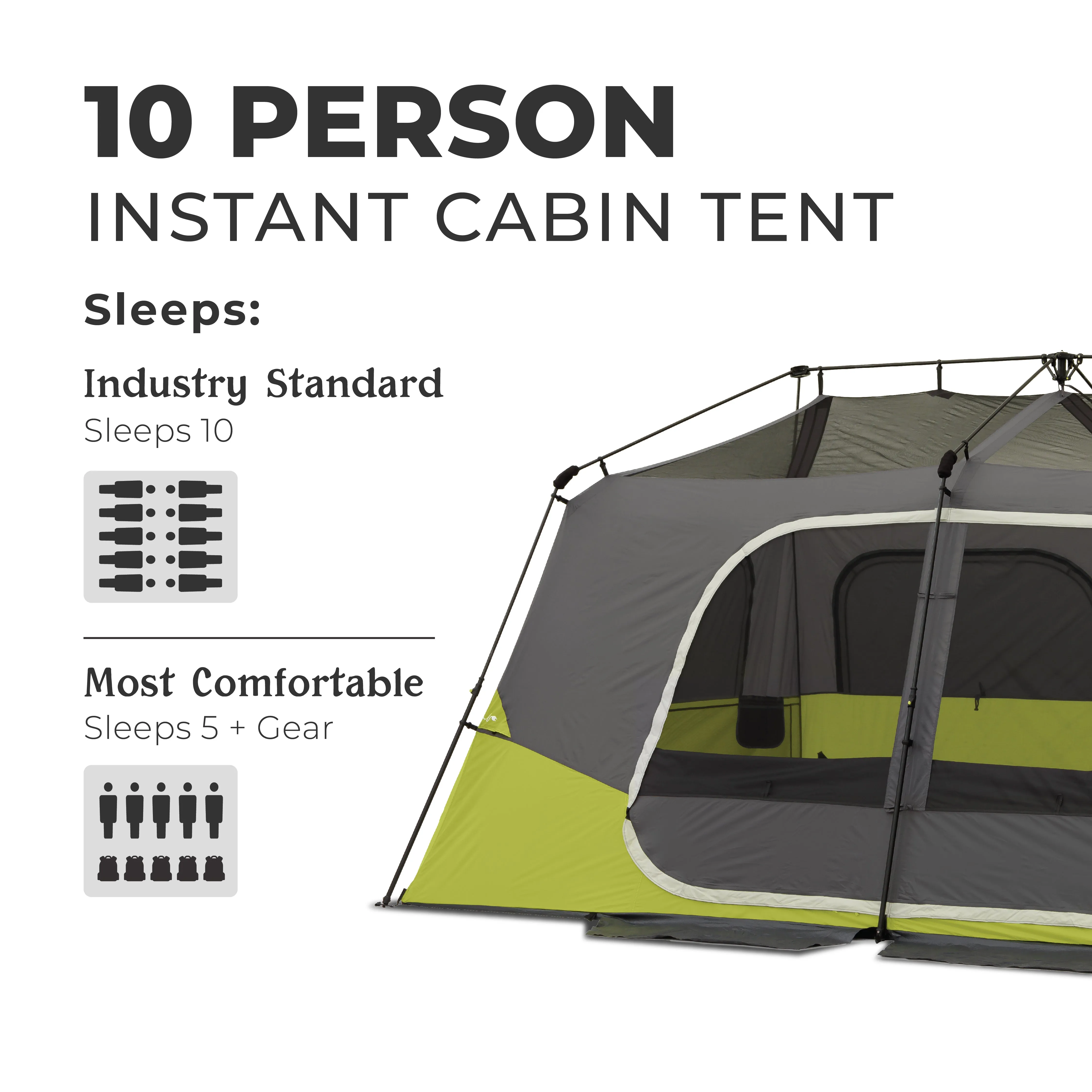 10 Person Instant Cabin Tent 14' x 10'