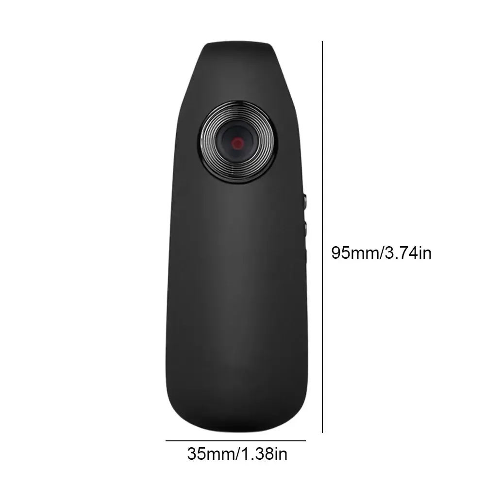 1080p Full HD Body Camera with Wearable Back Clip, Voice Recording, for Outdoors, Home Security or Office
