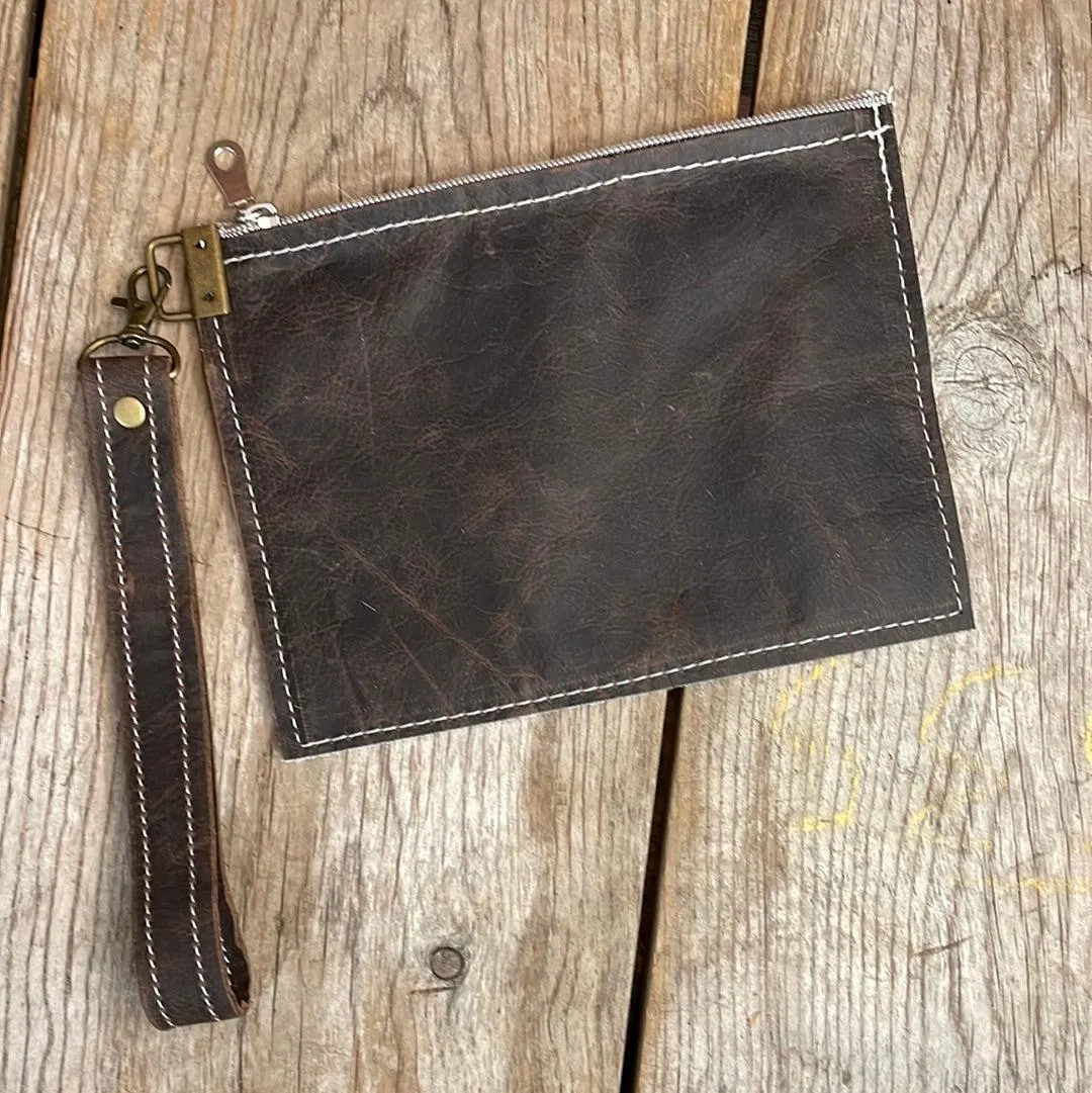 112 Make-up bag - Tricolor w/ Leopard Leather