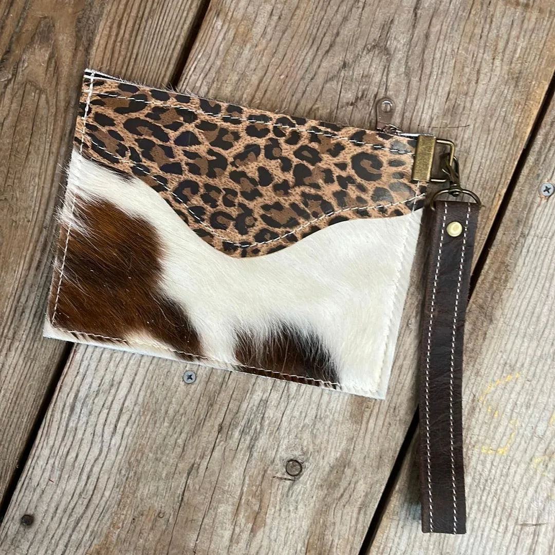 112 Make-up bag - Tricolor w/ Leopard Leather