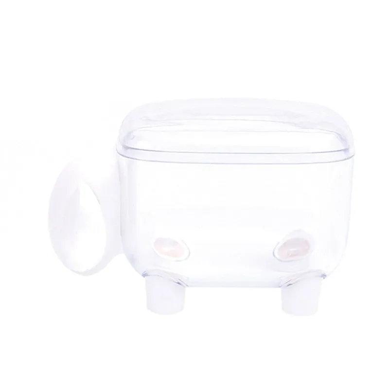 2 Piece Set Cute Sheep Shape Plastic Cotton Swab Toothpick Storage Box
