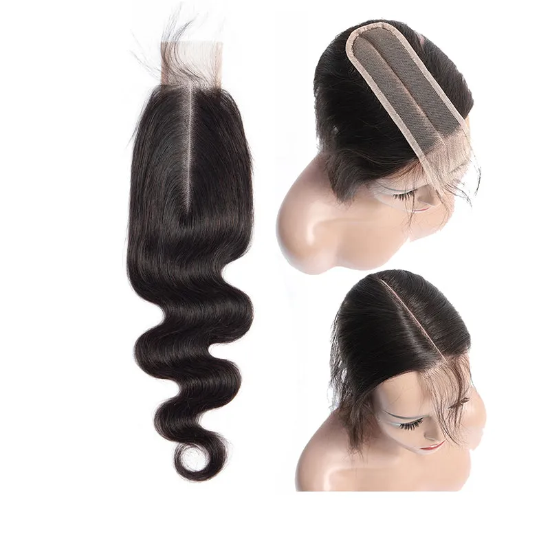 3 Bundles with a 2x6 Lace Closure Body Wave Virgin Hair Extensions