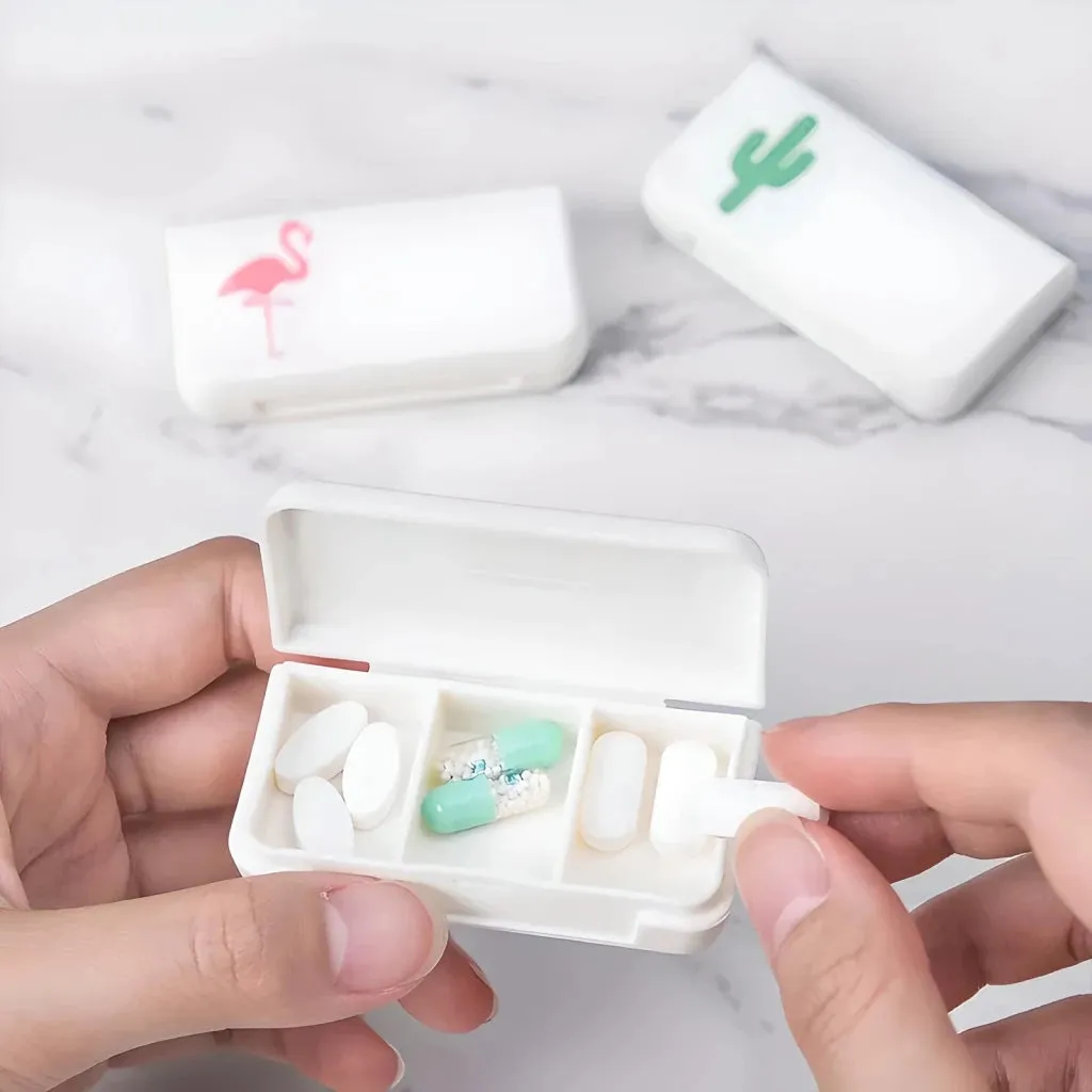 3-Grid Travel Pill Box