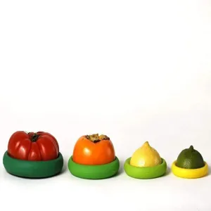 4pcs Silicone Foodsaver - Perfectly On A Variety Of Cut Fruits And Vegetables