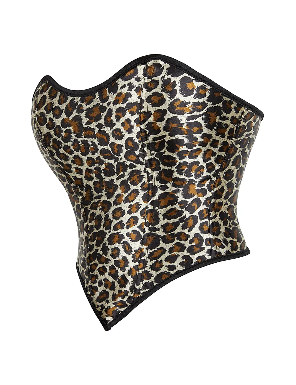 9 Pieces Plastic Bones Leopard Print Off Shoulder Palace Style Zippered Corset Egypt