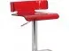 ACME Rania Adjustable Stool (1Pc) in Red & Chrome YF