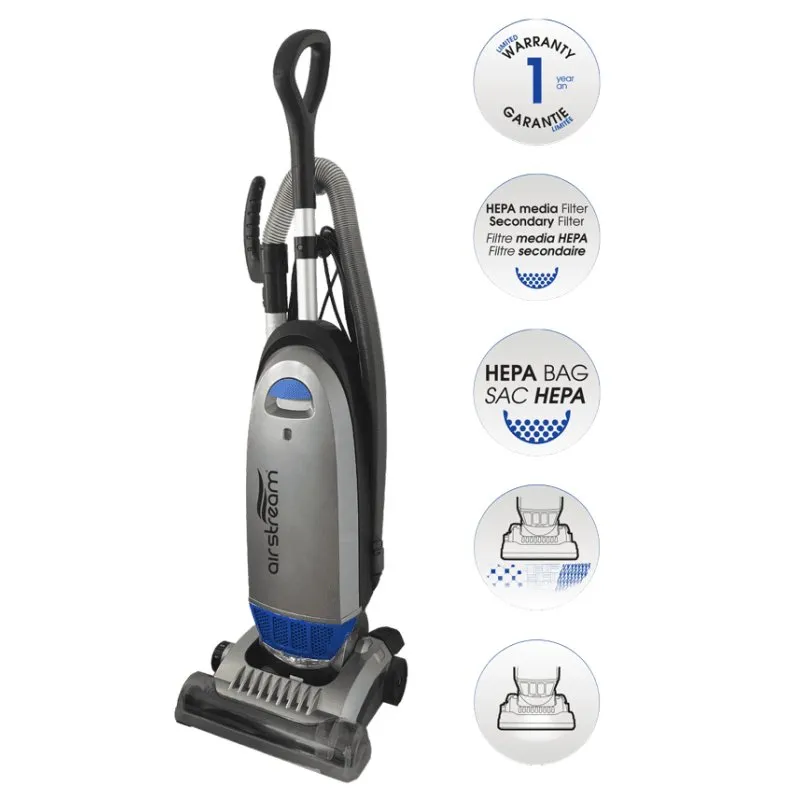 Airstream AS600 Upright Bagged Vacuum With HEPA Filtration