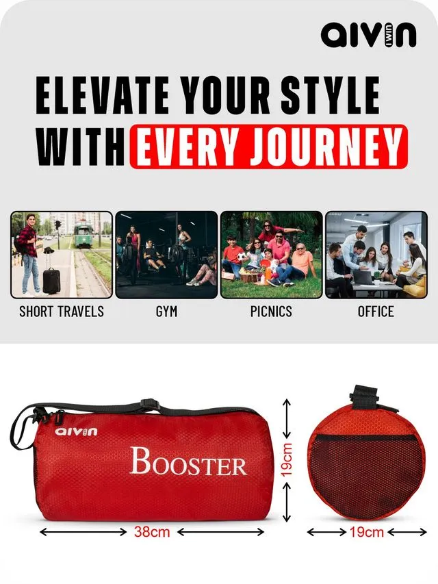Aivin  Booster Basic Duffel Bags - Red