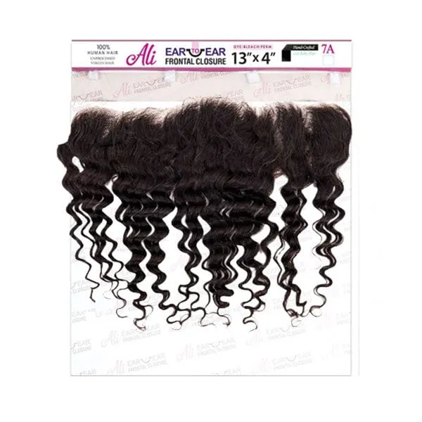 ALI 13X4 100% Virgin Human Hair Ear to Ear Frontal Closure -  NEW DEEP 10"-16"
