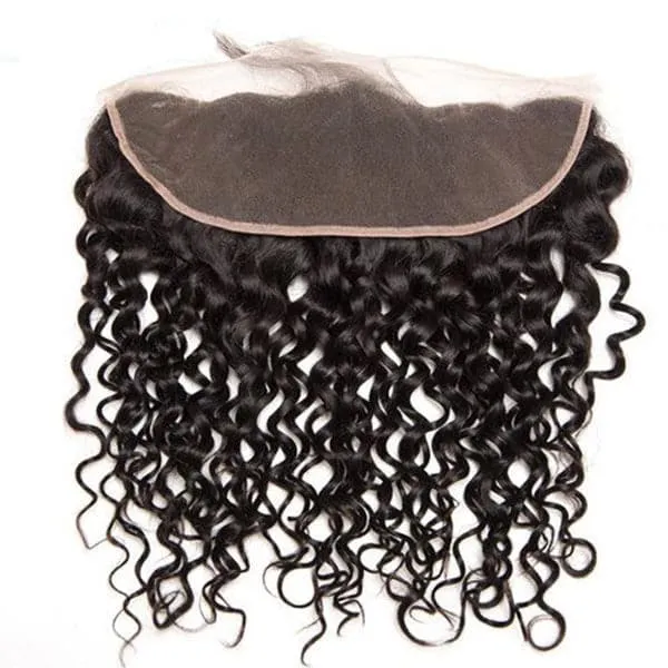 Alipop Hair Water Wave 3 Bundles with Frontal 100% Virgin Human Hair Bundles Natural Color
