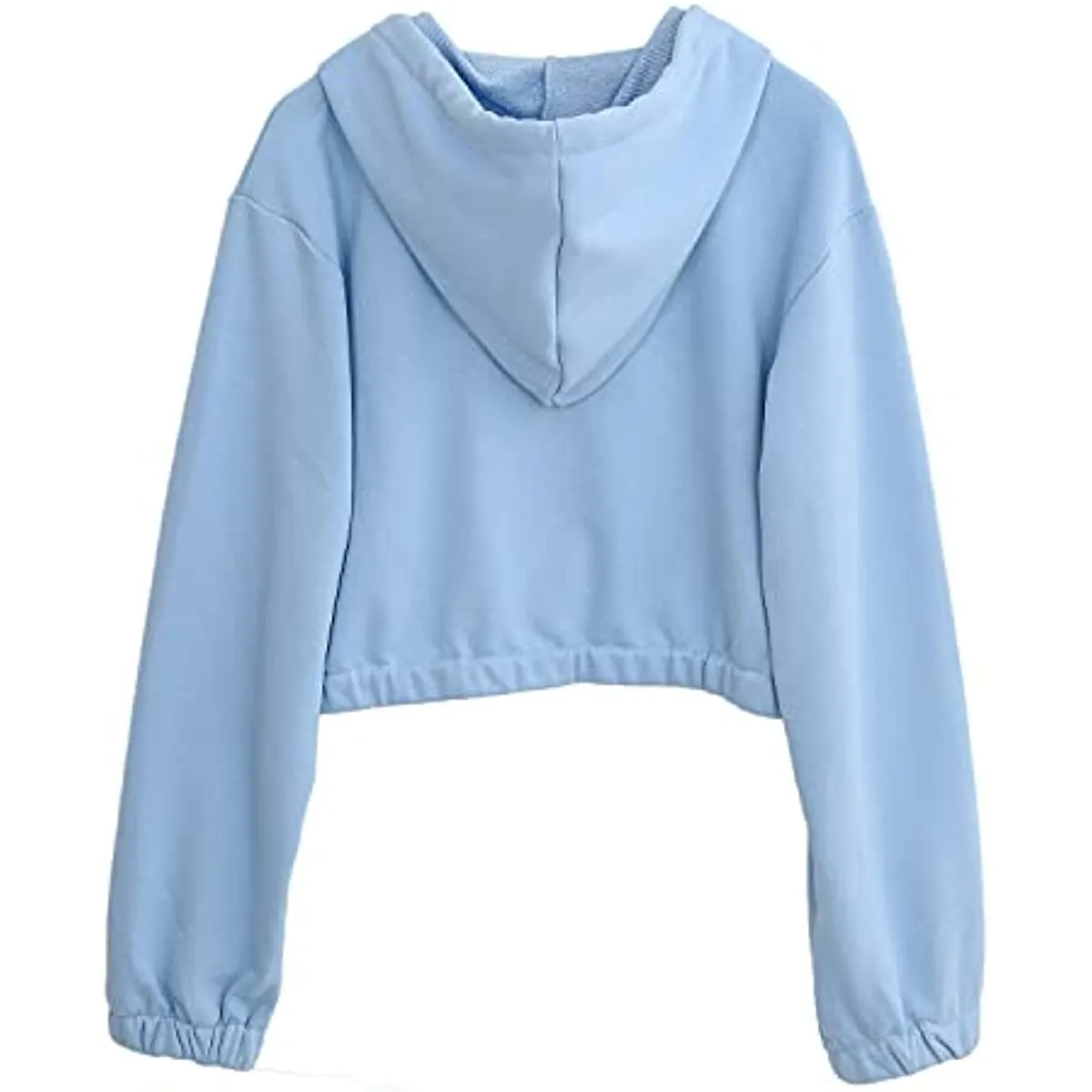 Amazhiyu Women’s Cropped Zip up Hoodie with Pockets