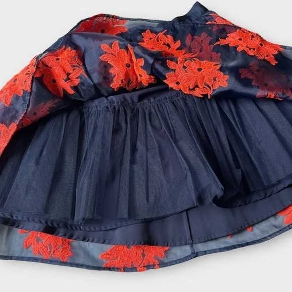 Anthro Maeve Pome Blossom Tule Skirt Full Embroidered Floral Balletcore 2