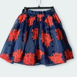 Anthro Maeve Pome Blossom Tule Skirt Full Embroidered Floral Balletcore 2