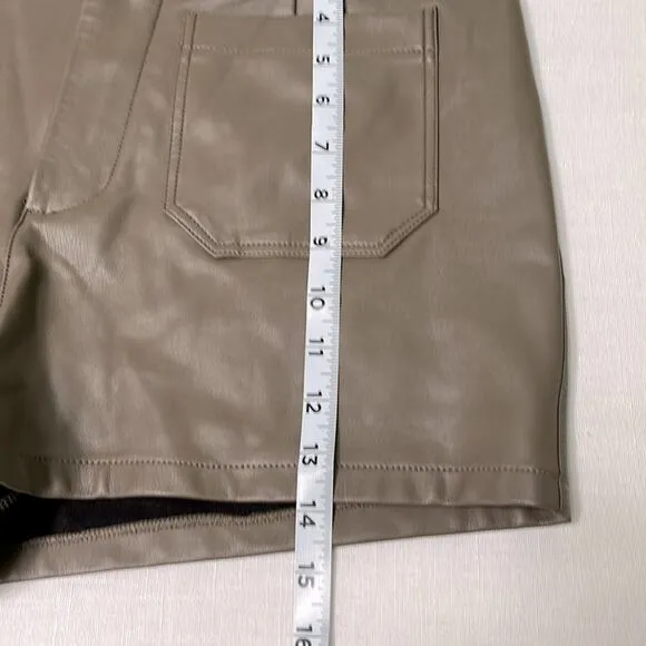 Anthropologie Colette Faux Leather Shorts 32