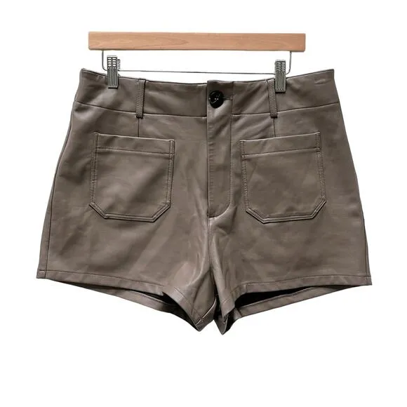 Anthropologie Colette Faux Leather Shorts 32