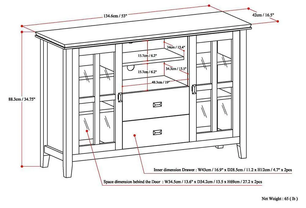 Artisan Tall TV Media Stand