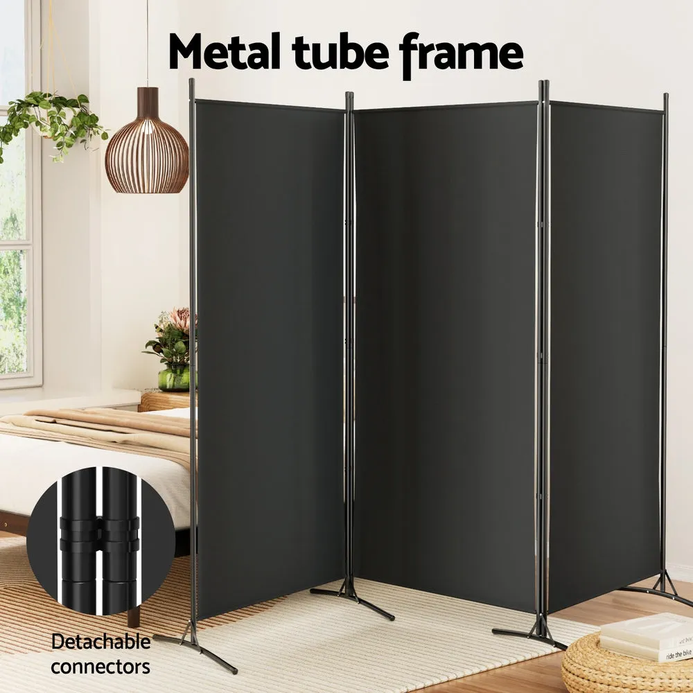 Artiss 3 Panel Room Divider Screen 260x180cm Fabric Black