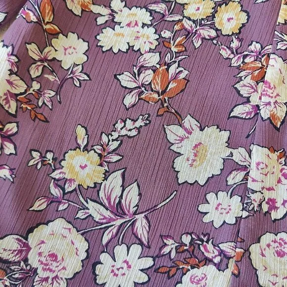 ASTR The Label floral ruffle long sleeve mini dress sz S