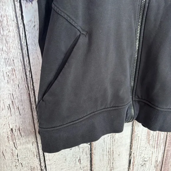 ATHLETA Women’s Plus Size 2X Black Triumph Hoodie Jacket Cotton Blend Full Zip