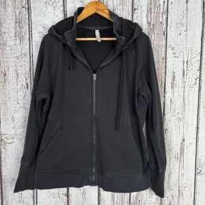 ATHLETA Women’s Plus Size 2X Black Triumph Hoodie Jacket Cotton Blend Full Zip