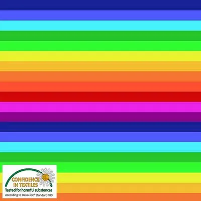 Avalana Knit Jersey- Rainbow Stripe Multi--- Stof A/S Fabrics