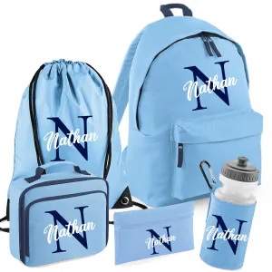 Back to School Personalised Baby Blue Set - other options available
