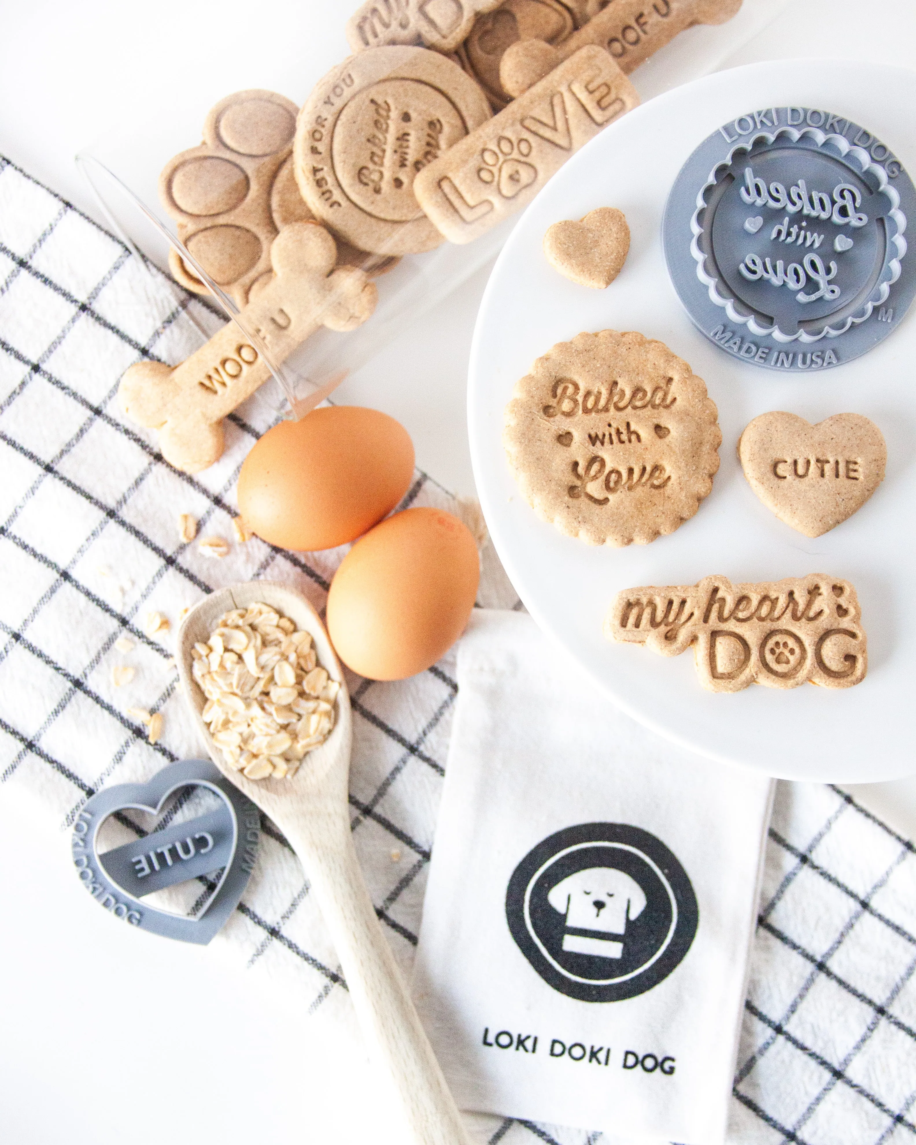 Baked with Love Cookie Cutter (Round Shape) PERSONALIZED