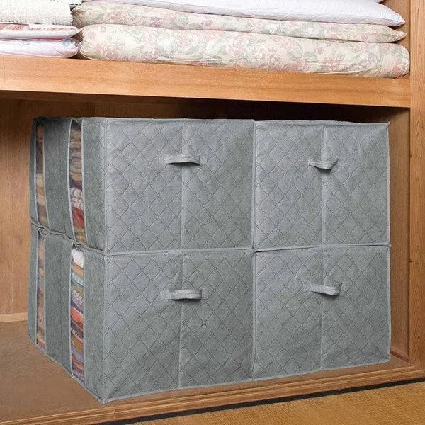 Bamboo Charcoal Storage Bag Closet Organizer Box 65L