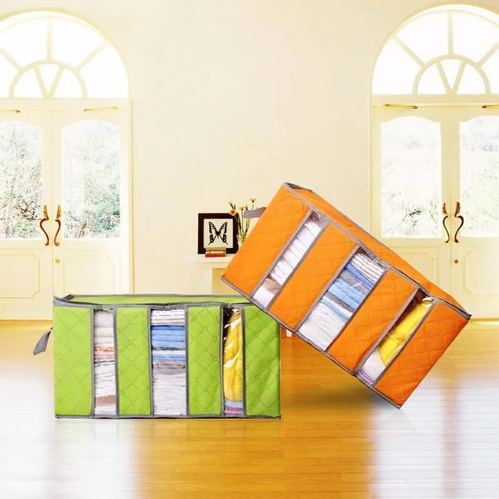 Bamboo Charcoal Storage Bag Closet Organizer Box 65L