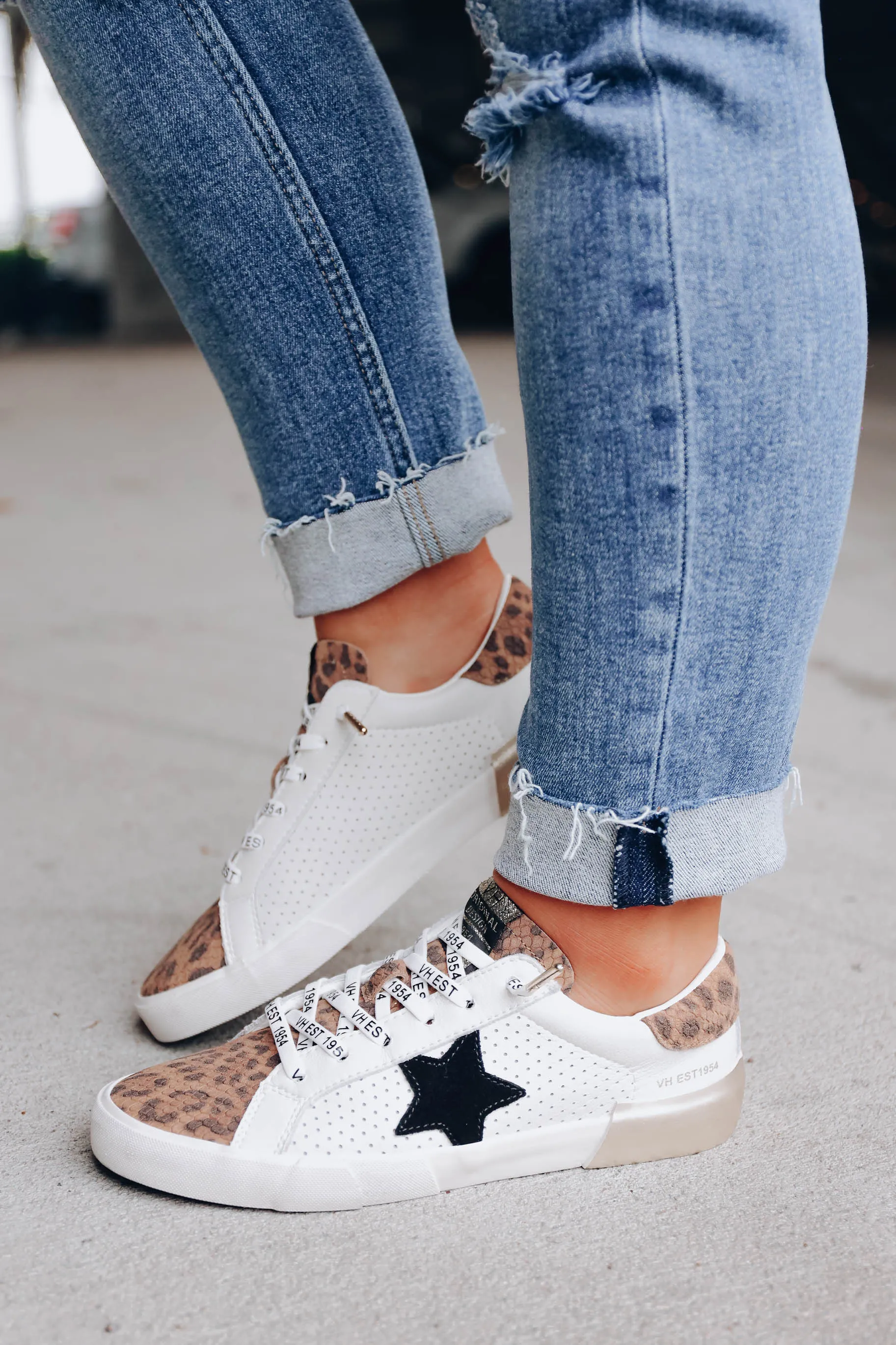 Bastille Sneaker by Vintage Havana - White/Leopard