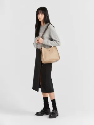 Beige Leather Hobo Bag