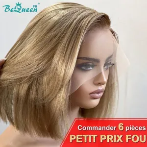 BeQueen Perruque “Ariana” en Frontale Bob Petit Prix FOU