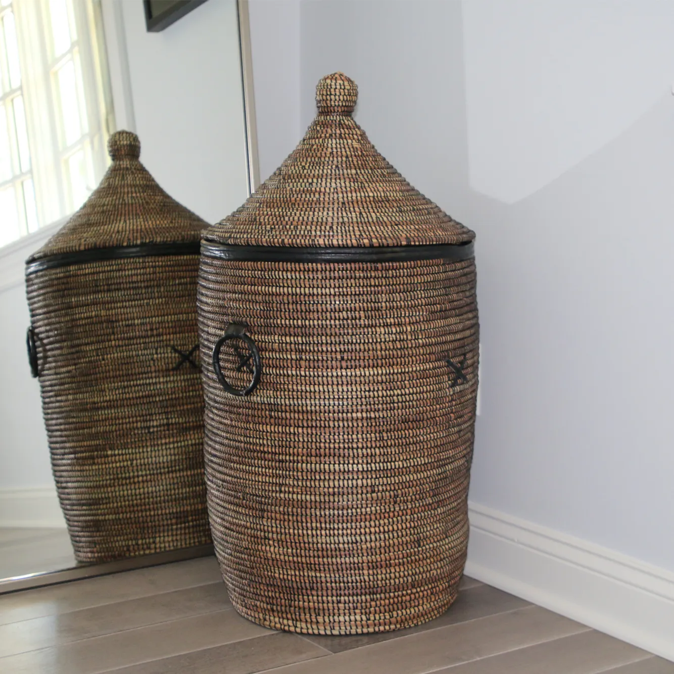 Black and Brown Hamper Storage Basket