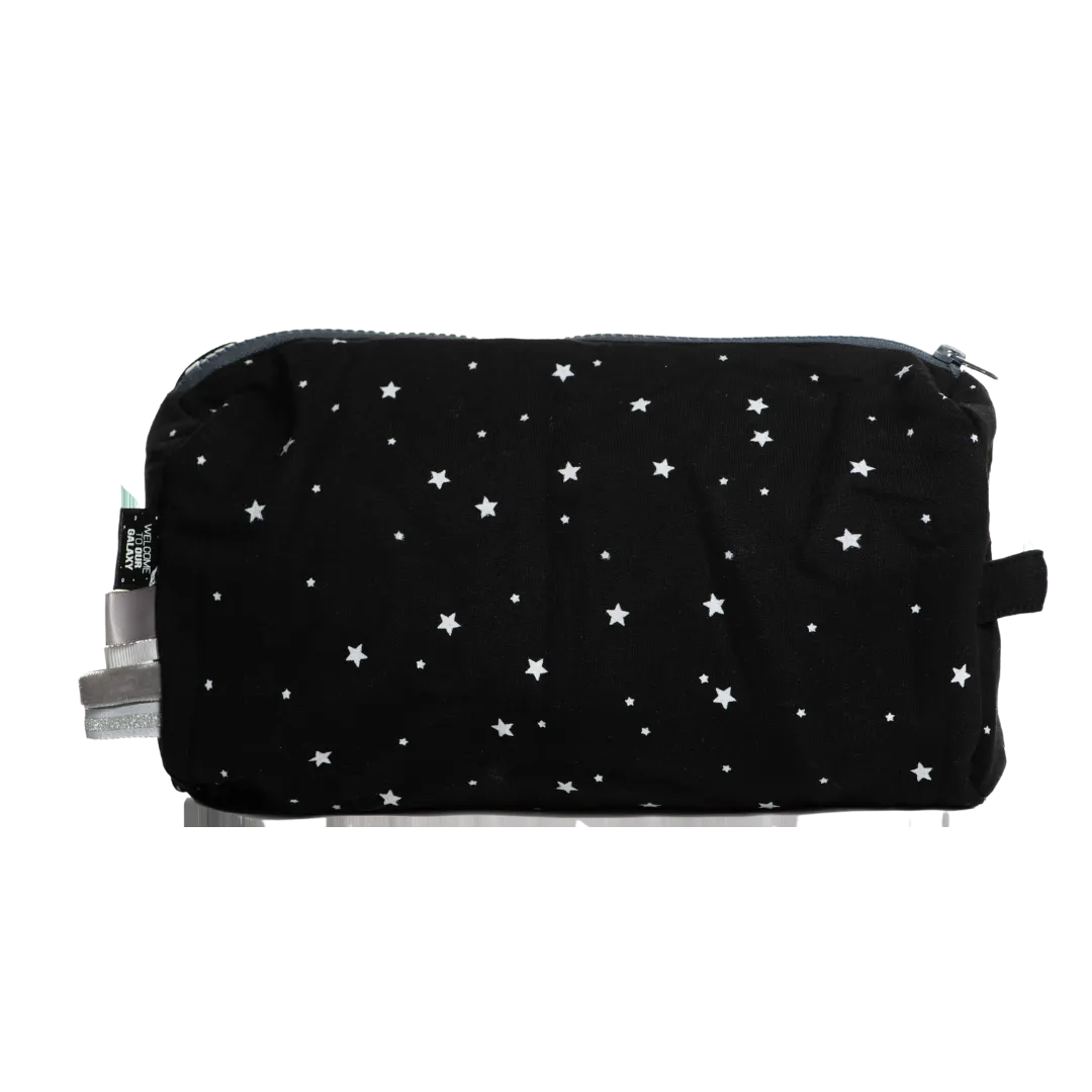 Black with white stars Toiletry Bag