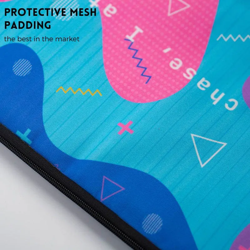 Blue Abstract Laptop Sleeve With Handle