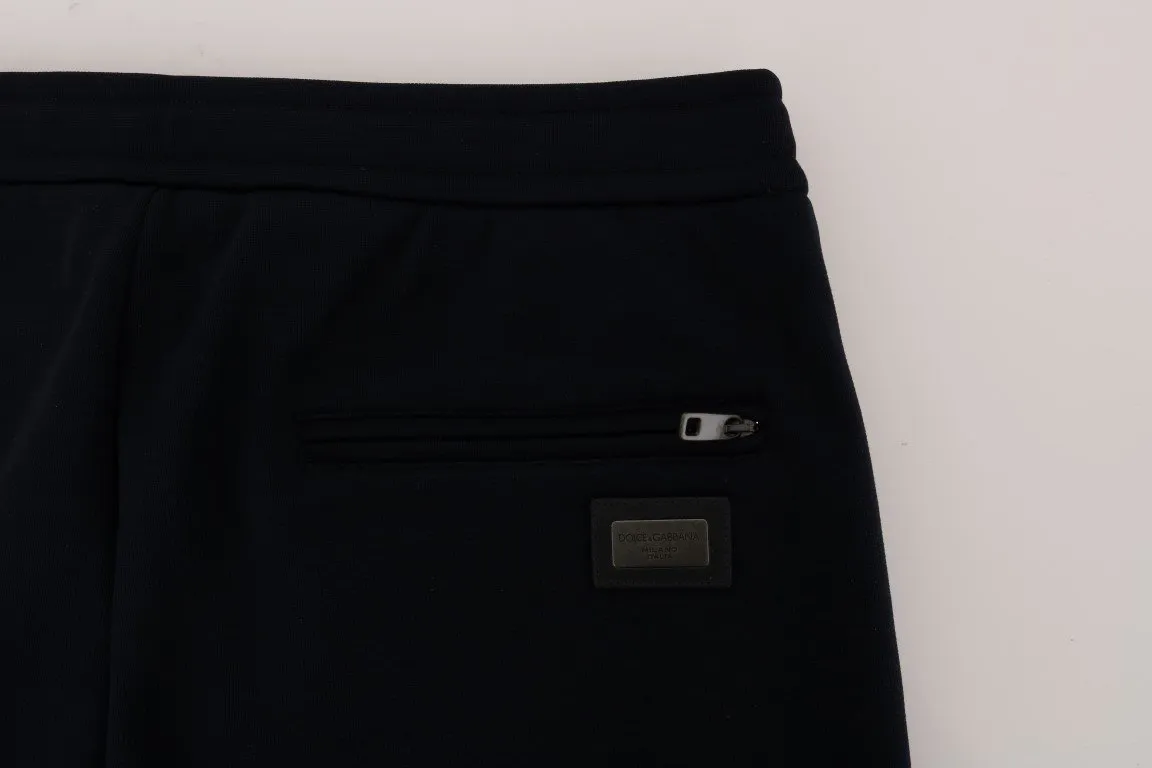 Blue Nylon Gym Sport Pants