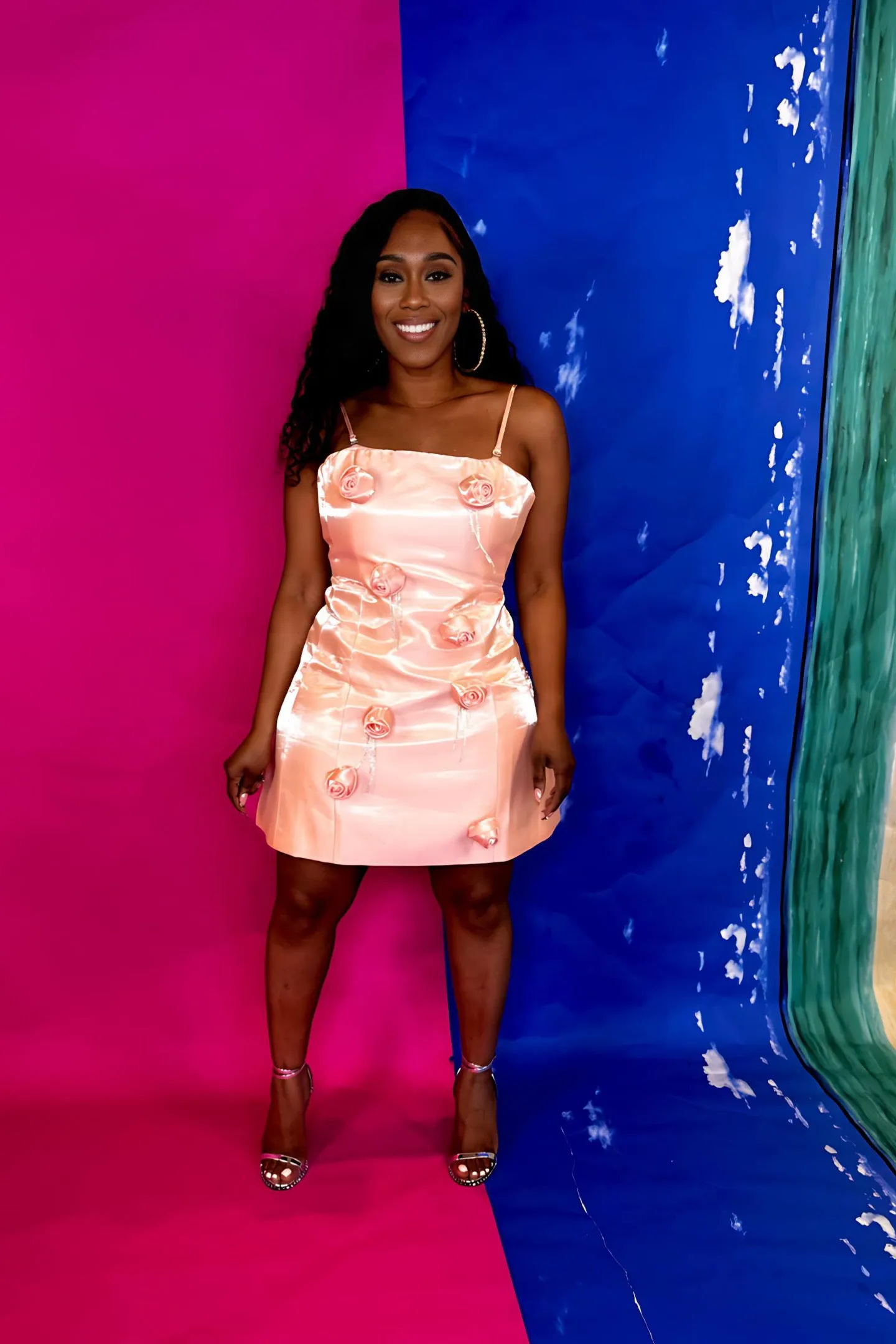 BLUSH SHIMMER ROSE DRESS