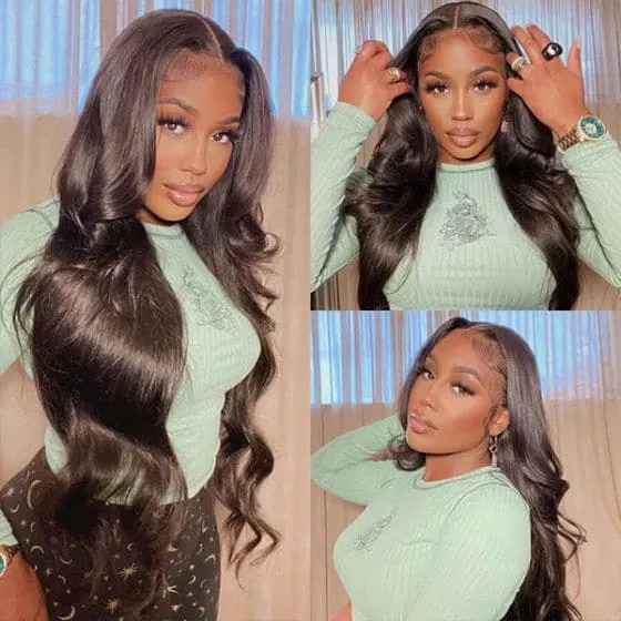 Body Wave HD Lace Wigs 4x4 Closure Wigs Human Hair Wigs Invisible Knots Wigs