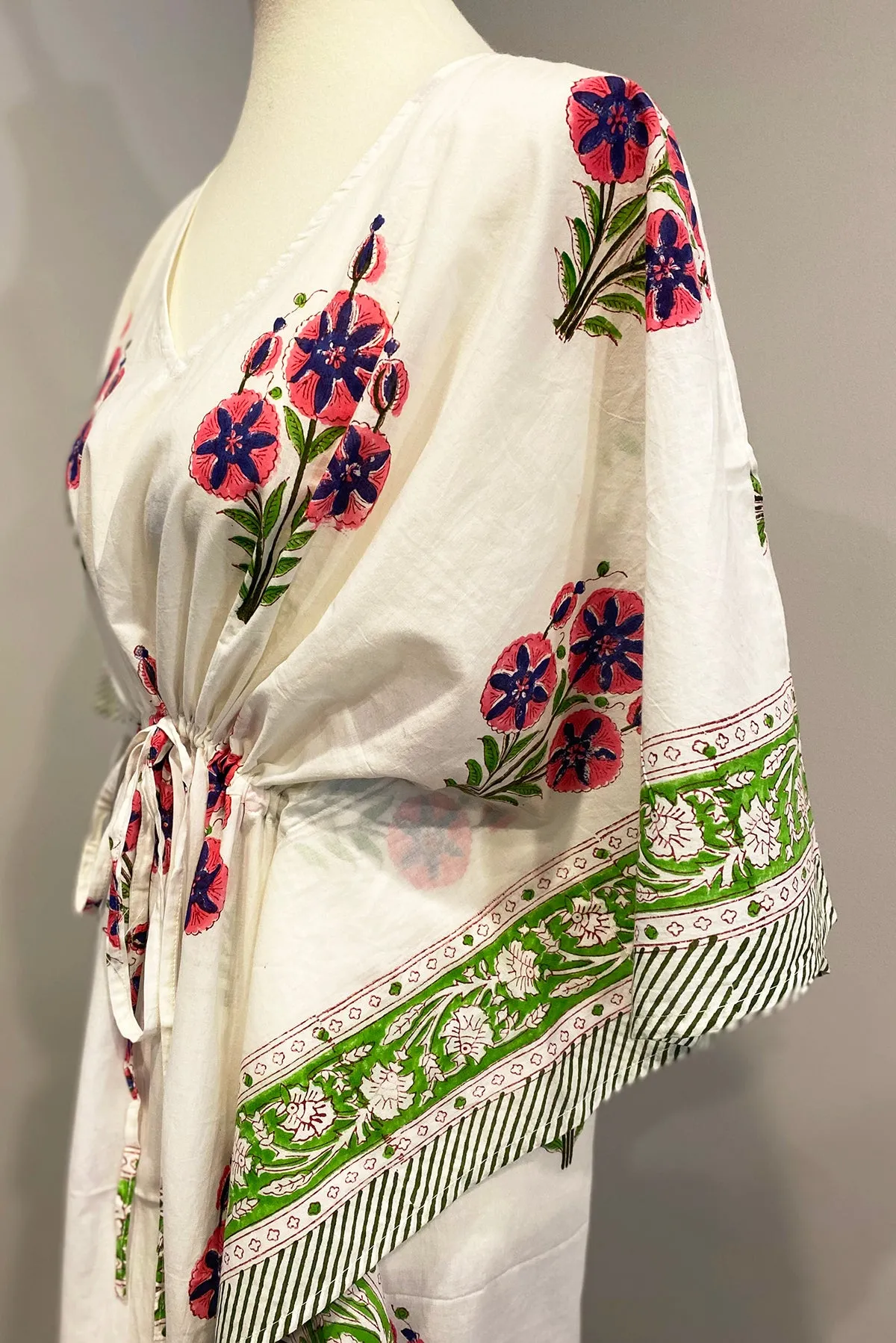 Border Print Long Kaftan | Mughal