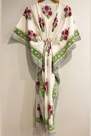 Border Print Long Kaftan | Mughal