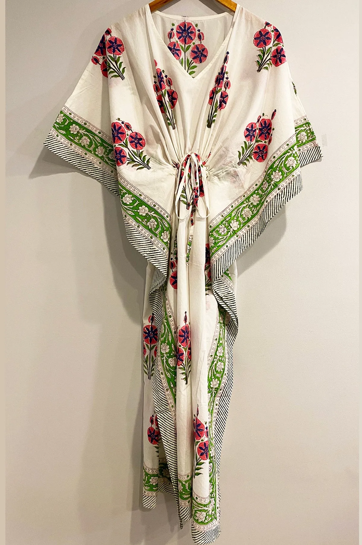 Border Print Long Kaftan | Mughal