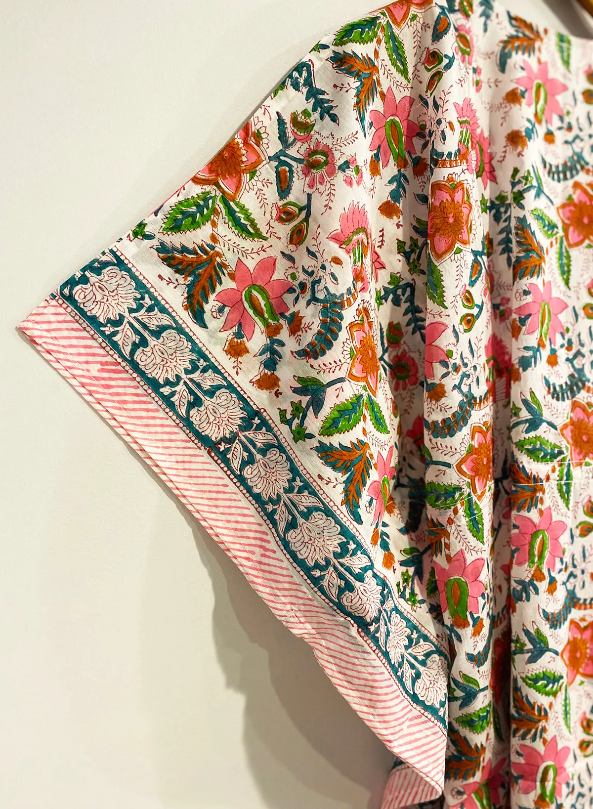 Border Print Long Kaftan | Multi