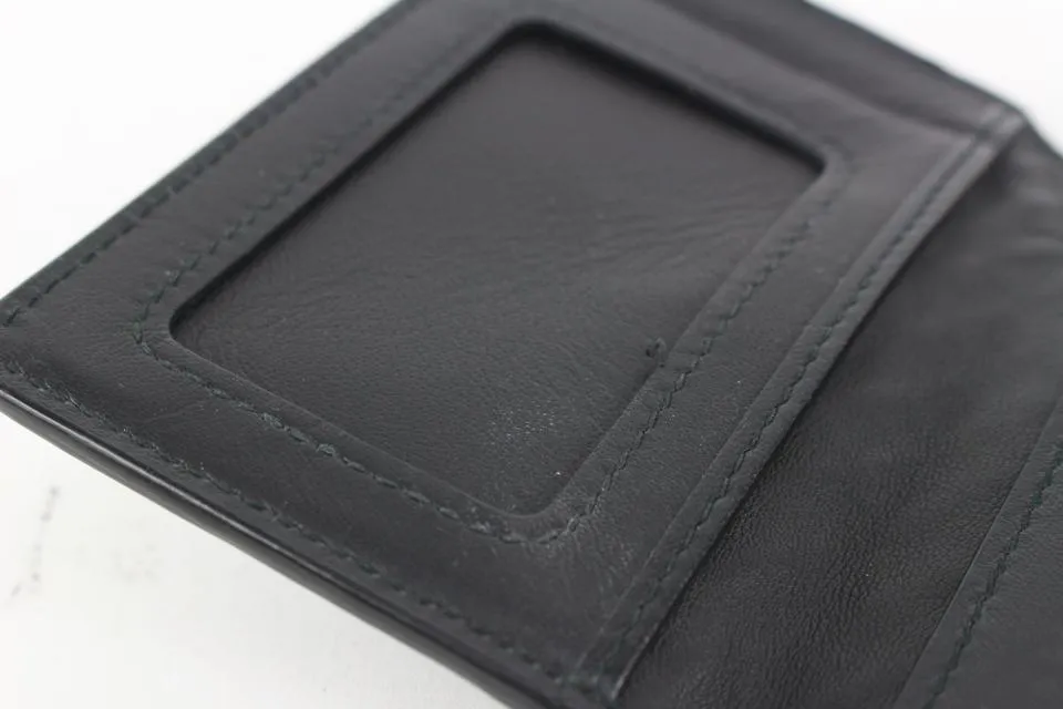 Bottega Veneta Black Intrecciato Woven Leather Card Holder 917bot13