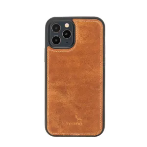 Braun iPhone 12 PRO MAX (6.7") Case Genuine Leather case, handmade leather case Flex Cover