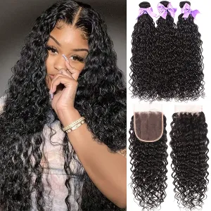 Brazilian Deep Wave Bundles With 4×4 Closure  MYLOCKME