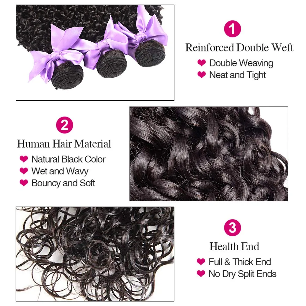 Brazilian Deep Wave Bundles With 4×4 Closure  MYLOCKME