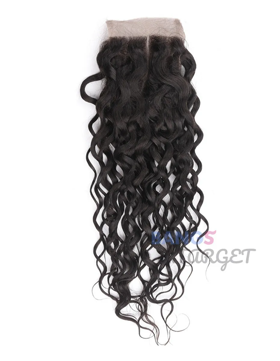 Brazilian Virgin Hair 3 Bundles With Closure Water Wave