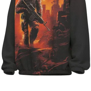 Bring the Fire Unisex Turtleneck Zippered Sweatshirt